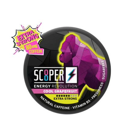 Scooper energy pouches- Cool Grapefruit 80mg