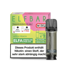 Elfbar Elfa Pod - Apple Peach - Nikotinsalz Liquid 20mg (2 Stück pro Packung)