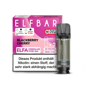 Elfbar Elfa Pod - Blackberry Cherry - Nikotinsalz Liquid 20mg (2 Stück pro Packung)