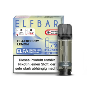 Elfbar Elfa Pod - Blackberry Lemon - Nikotinsalz Liquid 20mg (2 Stück pro Packung)