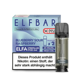 Elfbar Elfa Pod - Blueberry Sour Raspberry - Nikotinsalz Liquid 20mg (2 Stück pro Packung)