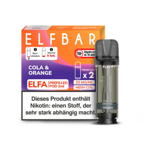 Elfbar Elfa Pod - Cola & Orange - Nikotinsalz Liquid 20mg (2 Stück pro Packung)