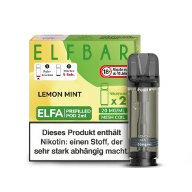 Elfbar Elfa Pod - Lemon Mint - Nikotinsalz Liquid 20mg (2 Stück pro Packung)