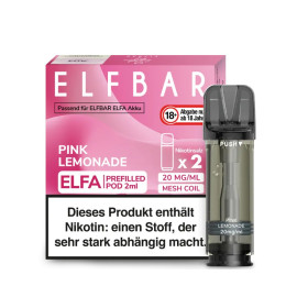 Elfbar Elfa Pod - Pink Lemonade - Nikotinsalz Liquid 20mg (2 Stück pro Packung)