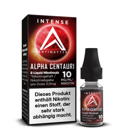 Antimatter Intense Nikotinsalz - Alpha Centauri - 10mg 10ml Liquid