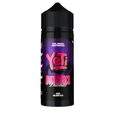 Yeti Longfill - Red Grape Ice - Overdosed 10ml Aroma in 120ml Flasche