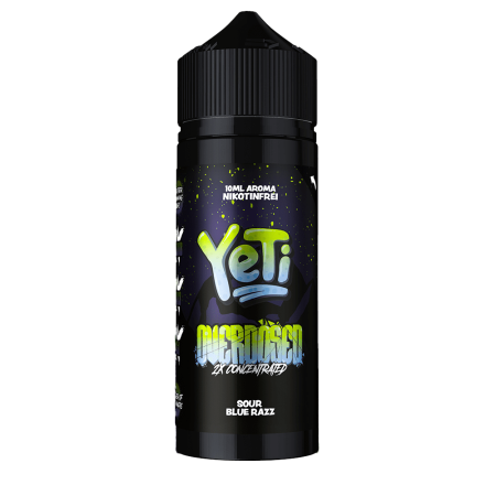 Yeti Longfill - Sour Blue Razz - Overdosed 10ml Aroma in 120ml Flasche